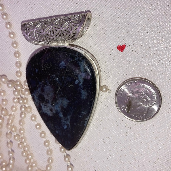 Indian Moss Agate Gemstone Handmade Pendant - Picture 3 of 7